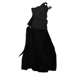 INNOVARE DENIM Elegant Black One Shoulder Maxi Dress NEW